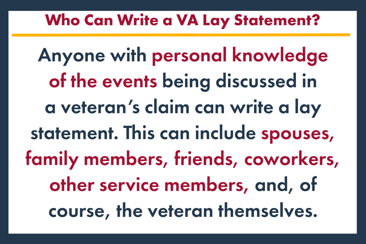 How To Use Lay Evidence For VA Disability Claims CCK Law