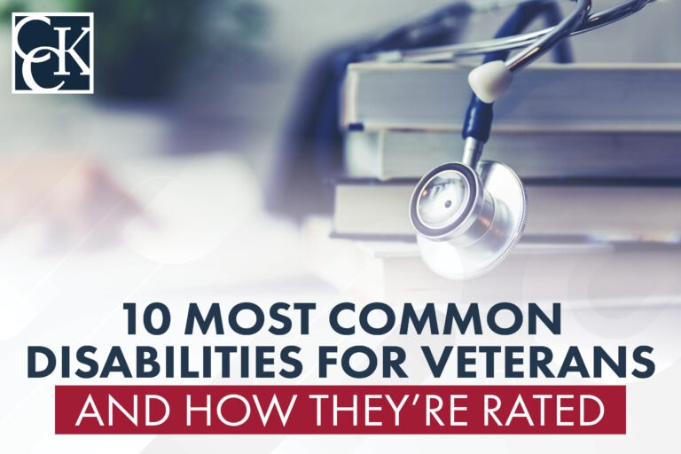 10 Most Common Disabilities for Veterans and How They're Rated