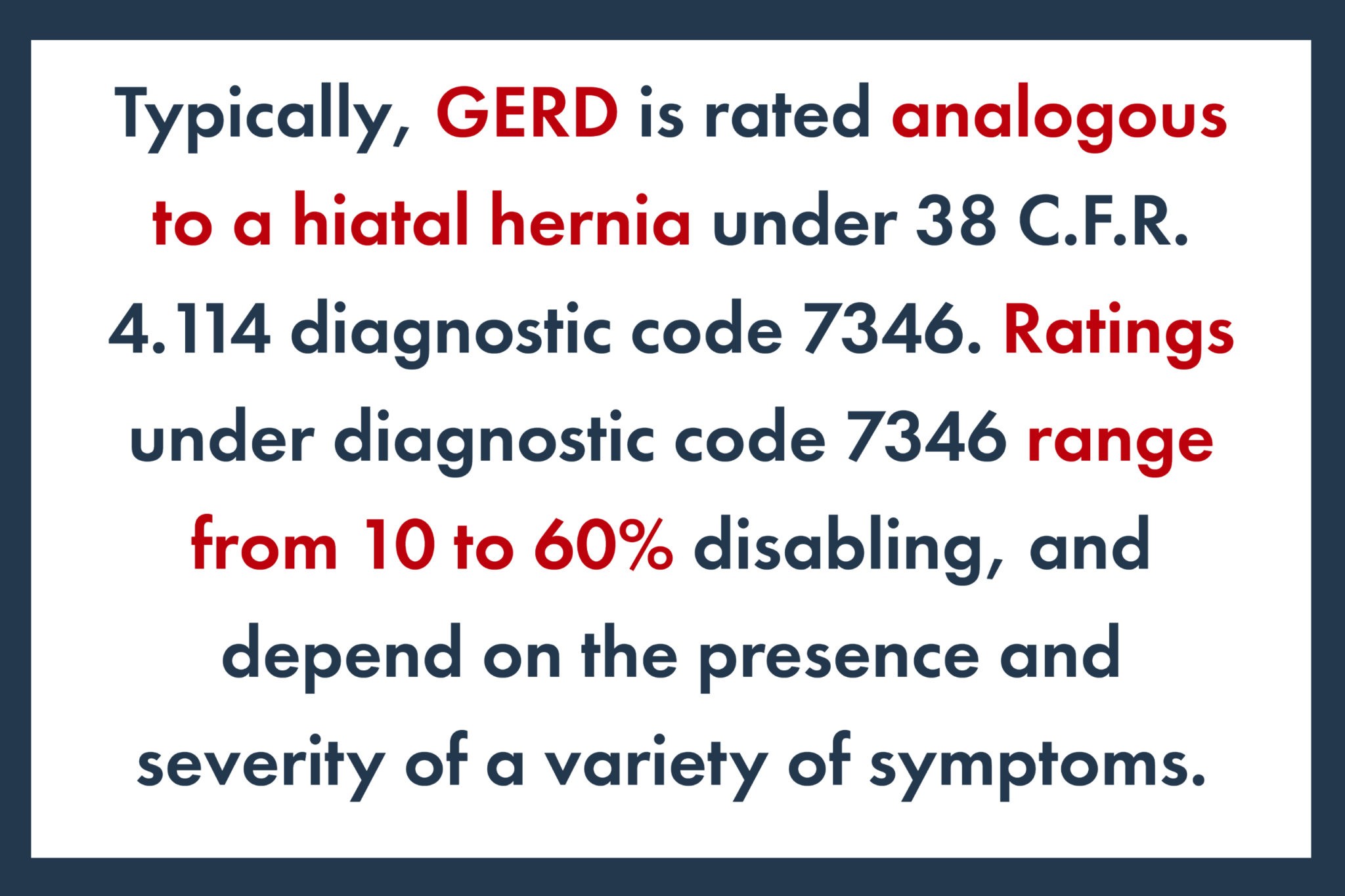 VA Disability Benefits and Ratings for GERD CCK Law