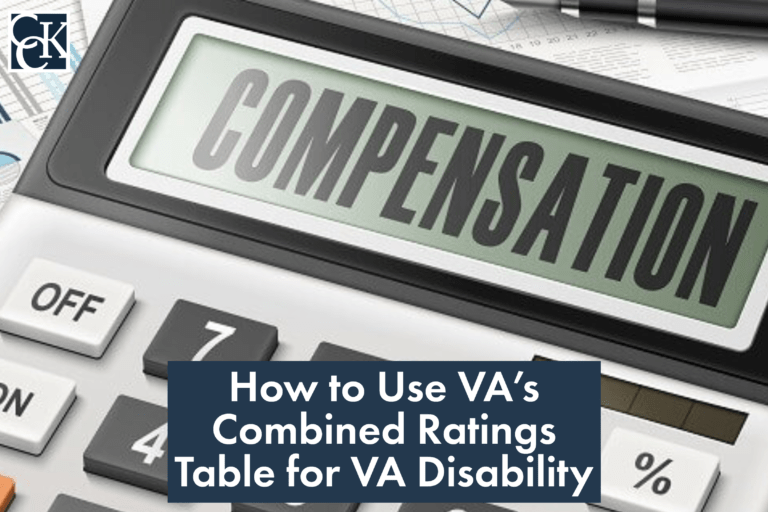 How to Use VA's Combined Ratings Table for VA Disability