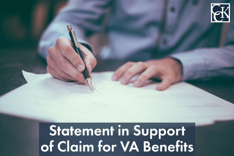 Statement in Support of Claim for VA Benefits