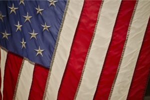 american flag close up