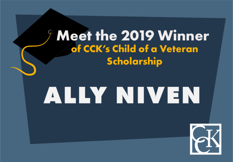 Meet Ally Niven, 2018 Chisholm Chisholm & Kilpatrick Child of an American Veteran Scholarship Winner