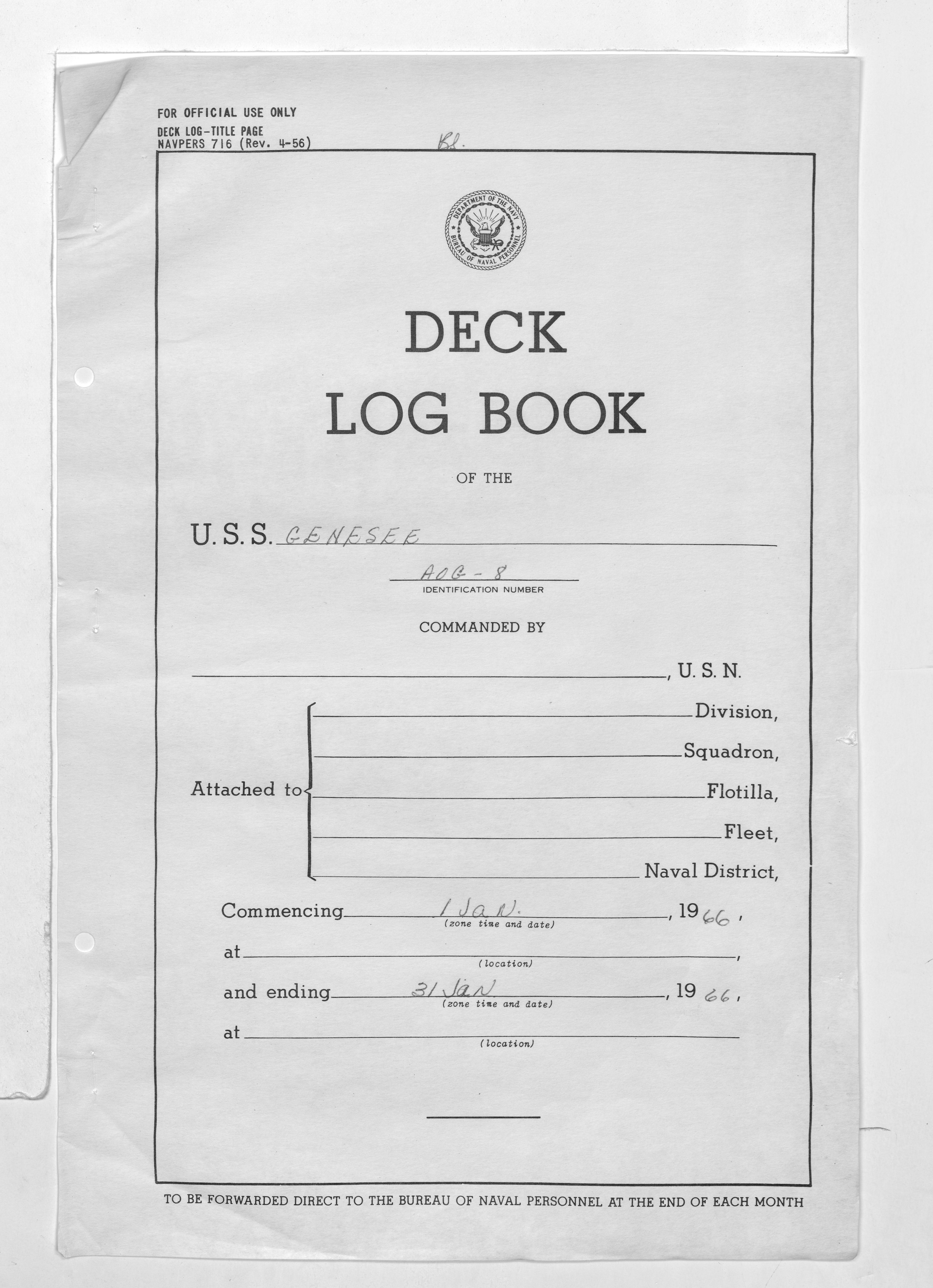 Log Books, United States Rules, Logbooks United States