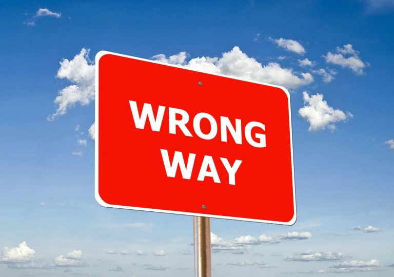 VA errors wrong way sign