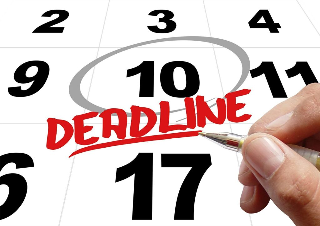 Appeals Reform deadlines