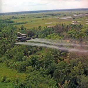 helicopter spraying agent orange during Vietnam war