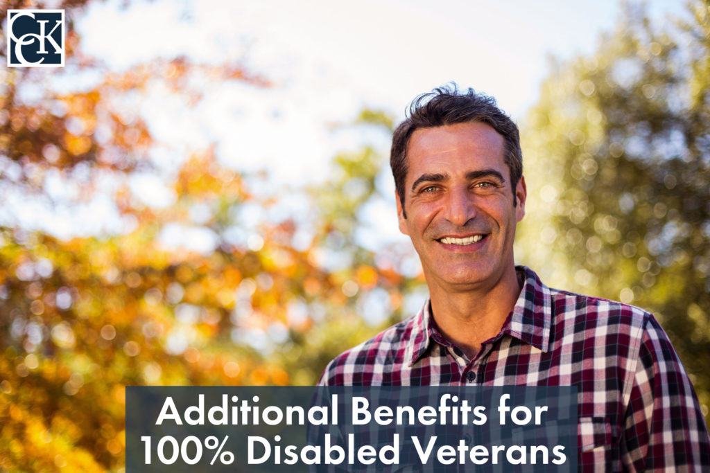 Additional Benefits For 100% Disabled Veterans | CCK Law