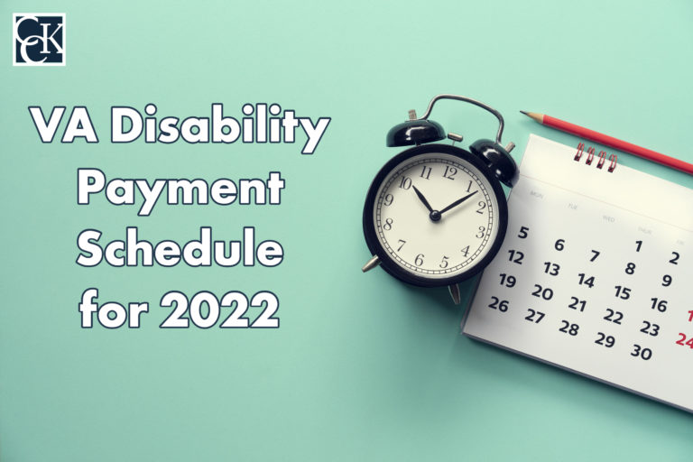 Disability Calendar 2022 Va Disability Payment Schedule For 2022 | Cck Law