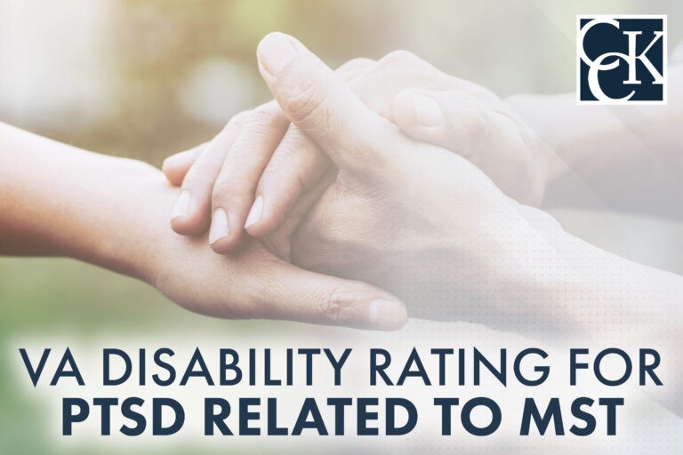 VA Disability Rating For PTSD Related to MST
