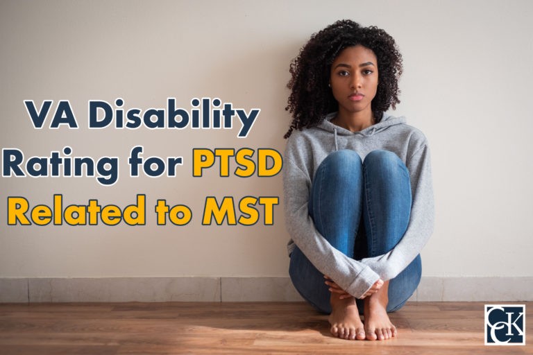VA Disability Rating for PTSD Related to MST