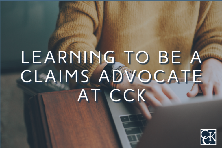 Learning to be a Claims Advocate at CCK