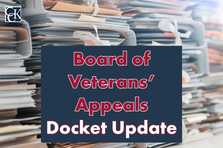 Board of Veterans' Appeals Docket Update