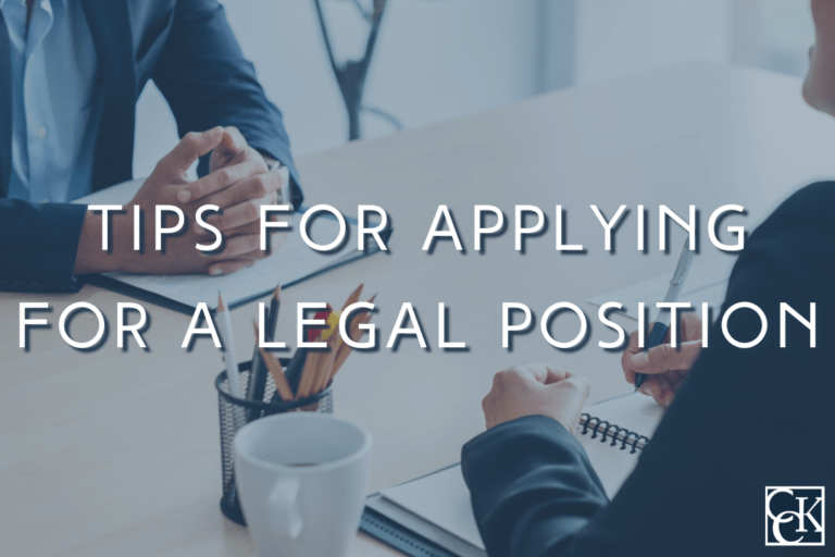 Tips for Applying for a Legal Position