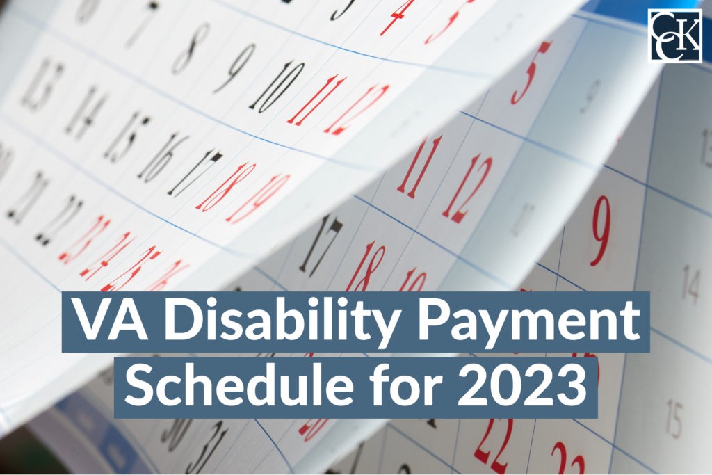 VA Disability Payment Schedule for 2023 | CCK Law