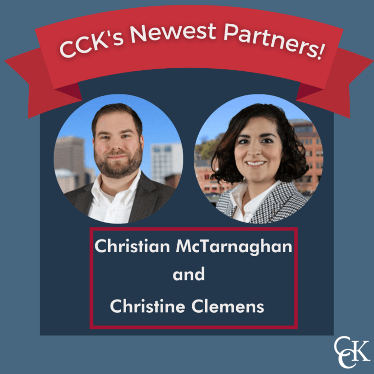 christine clemens and Christian MacTarnaghan are CCK's newest partners