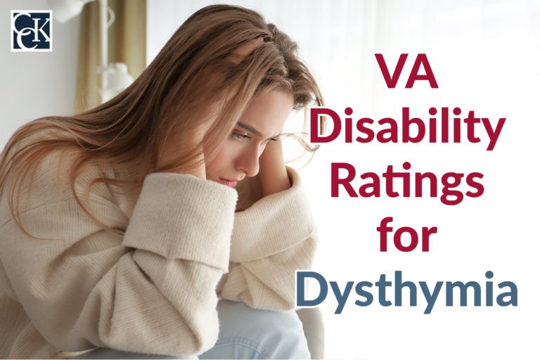 VA Disability Ratings for Dysthymia