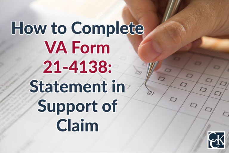 How to Complete VA Form 21-4138: Statement in Support of Claim