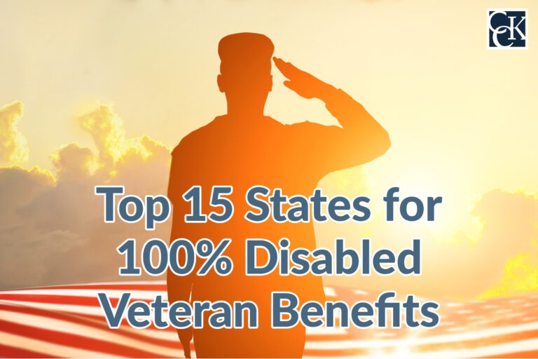 Top 15 States for 100% Disabled Veteran Benefits