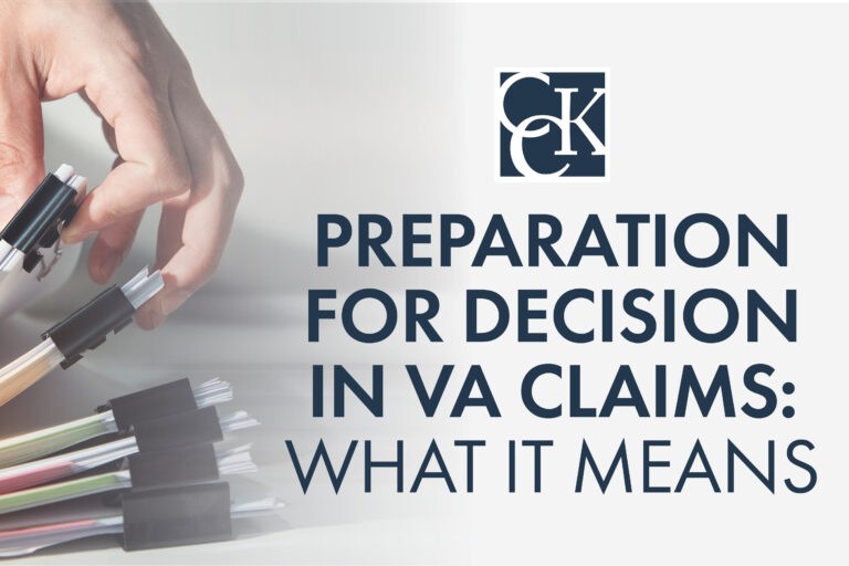 Preparation for Decision in VA Claims: What It Means