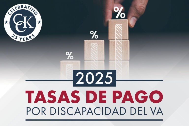 2025 Tasas de pago por discapacidad del VA (COLA)