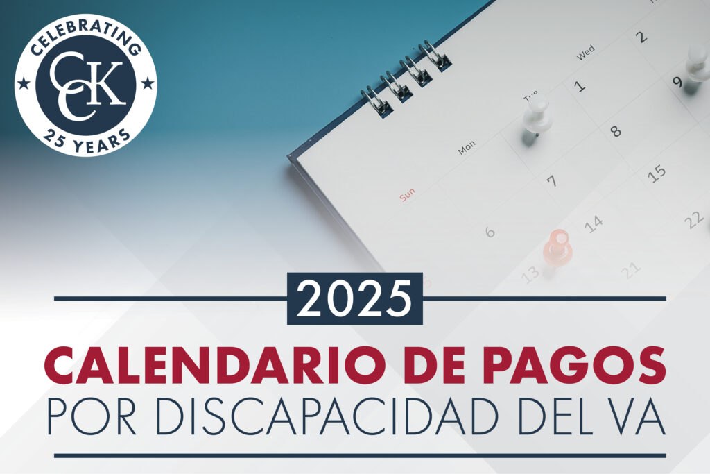 2025 Calendario de pagos por discapacidad del VA