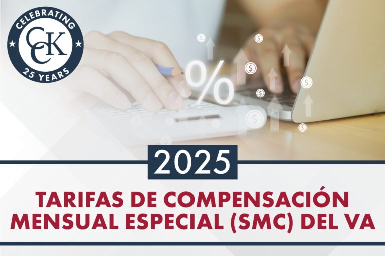 2025 Tarifas de compensación mensual especial (SMC) del VA