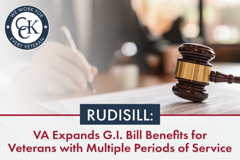 Rudisill: VA Expands G.I. Bill Benefits for Veterans with Multiple Periods of Service