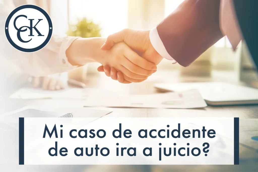 Mi caso de accidente de auto ira a juicio