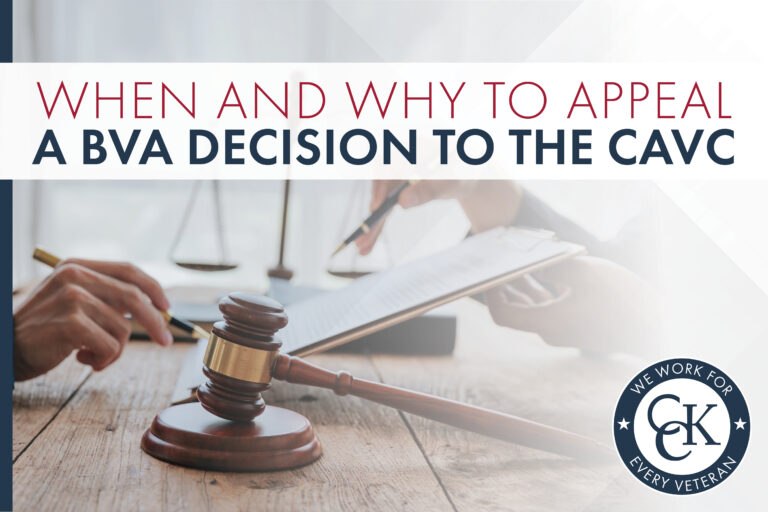 When and Why to Appeal a BVA Decision to the CAVC