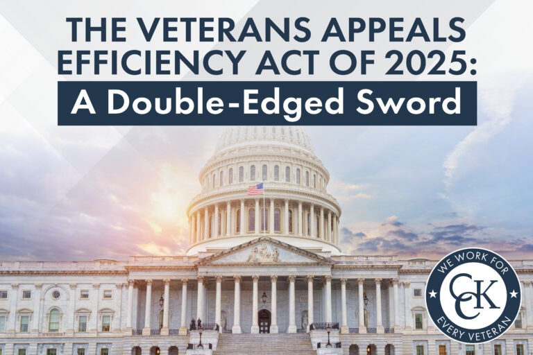 The Veterans Appeals Efficiency Act of 2025: A Double-Edged Sword
