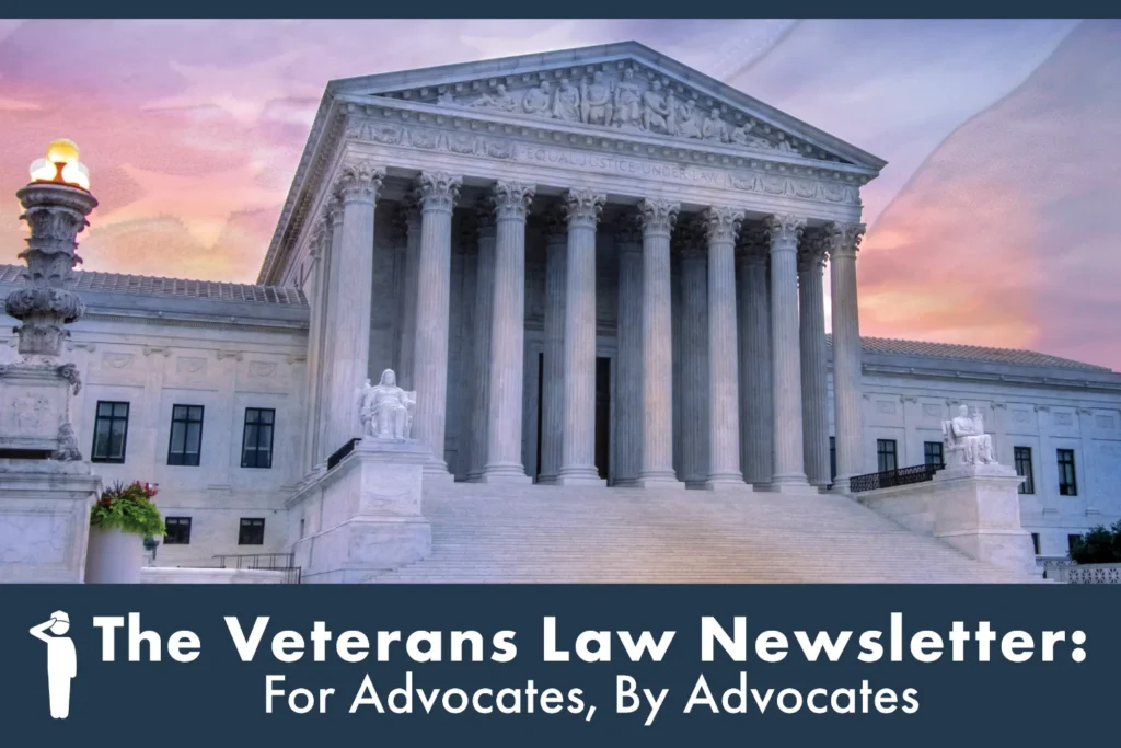 Veterans Law Newsletter