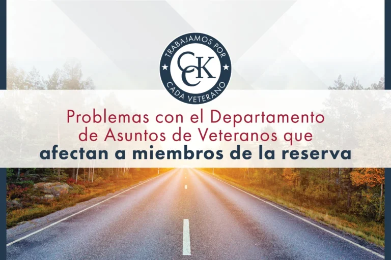Problemas con el Departamento de Asuntos de Veteranos que afectan a miembros de la reserva