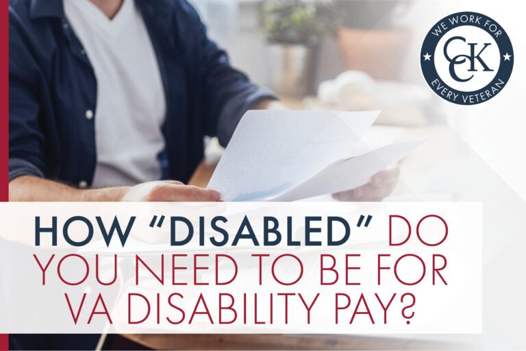 How "Disabled" Do You Need to Be For VA Disability Pay?