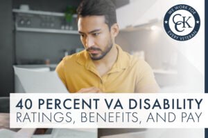 40 Percent VA Disability Ratings, Benefits, and Pay