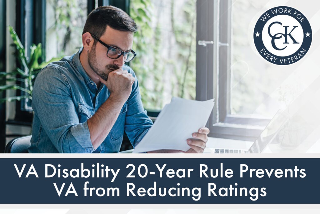VA Disability 20-Year Rule Prevents VA from Reducing Ratings